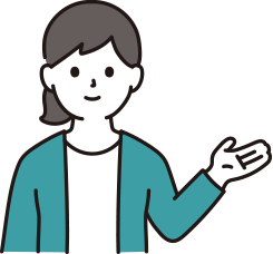 案内する女性