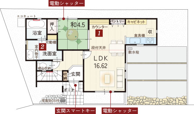 1階間取図