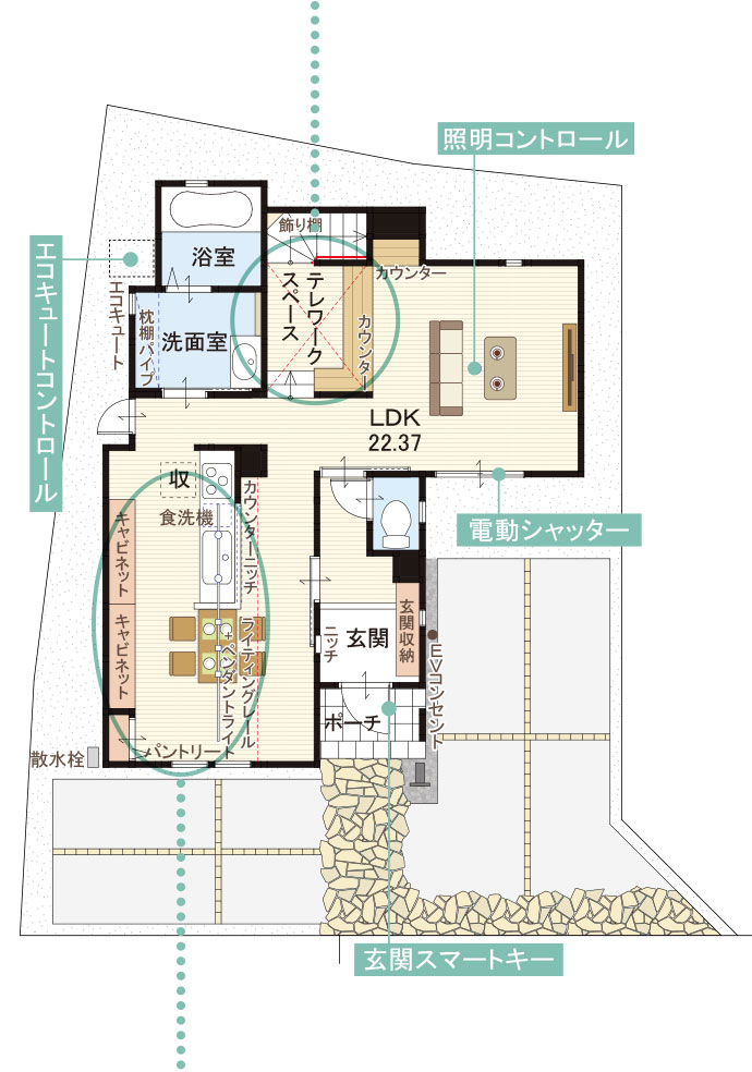 3号地1階間取り