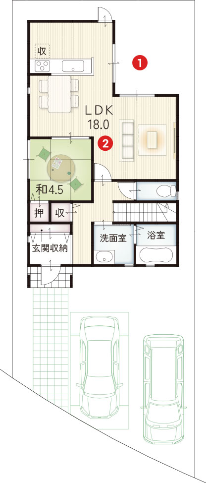 1F間取り