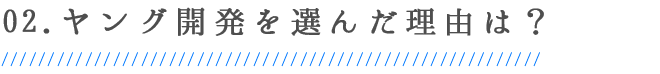 02.ヤング開発を選んだ理由は？