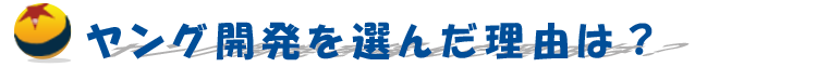 ヤング開発を選んだ理由は？
