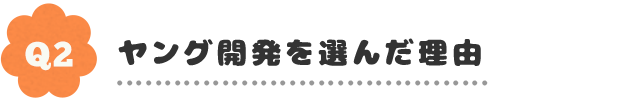 Q2.ヤング開発を選んだ理由