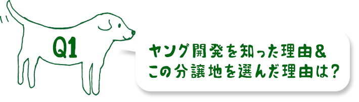 この分譲地を選んだ理由は？
