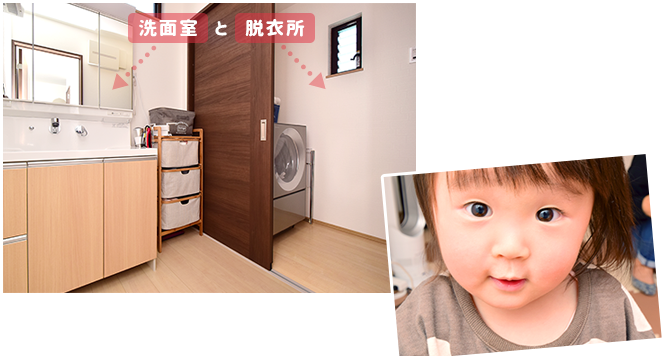 洗面室と脱衣所