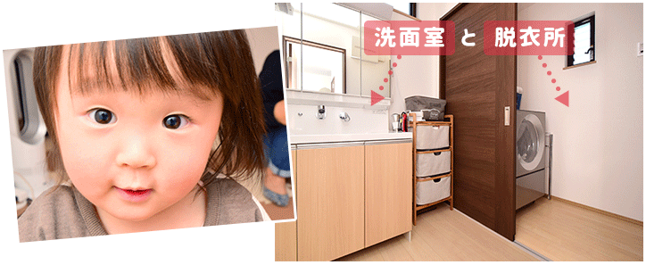 洗面室と脱衣所